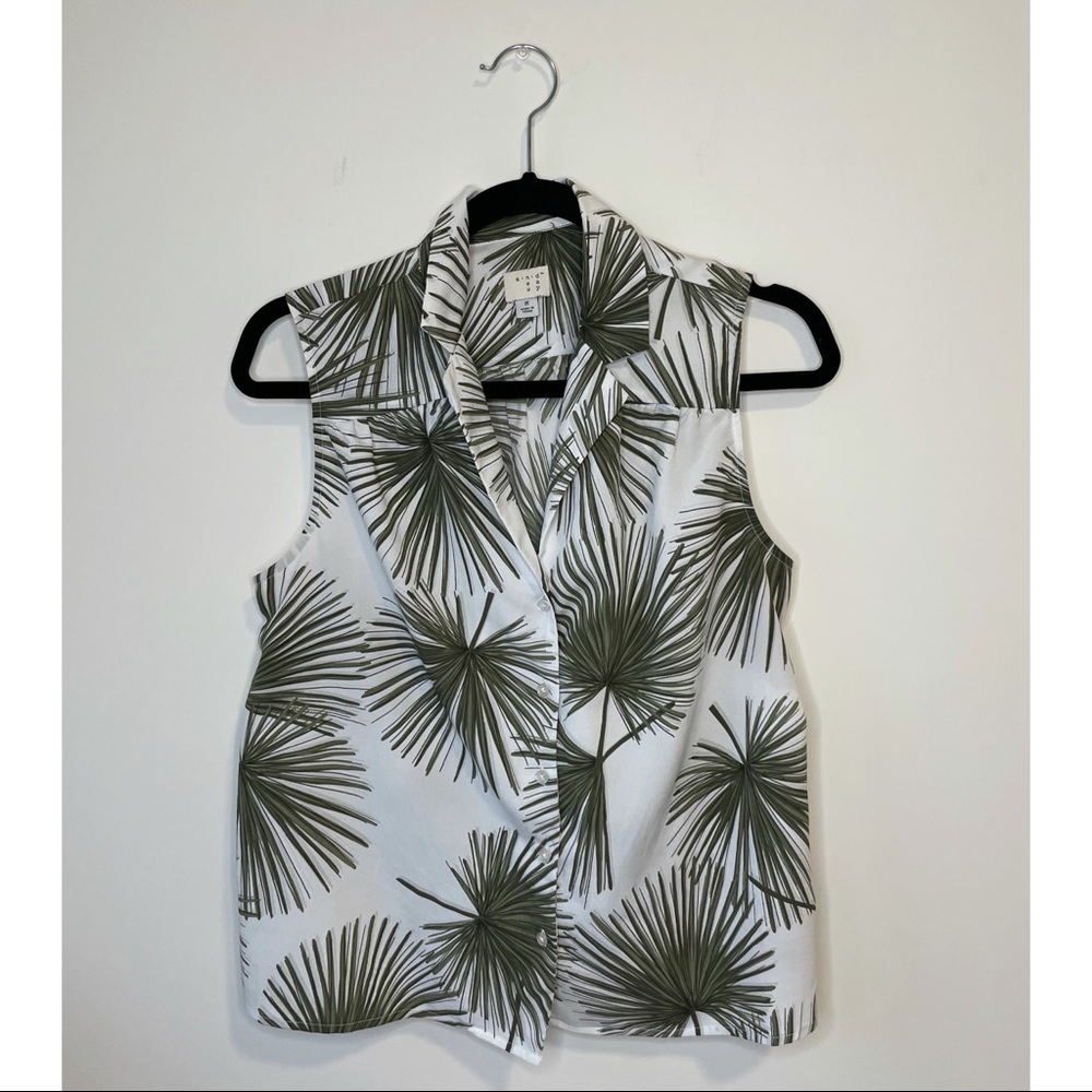 A New Day Cropped Button Down Blouse